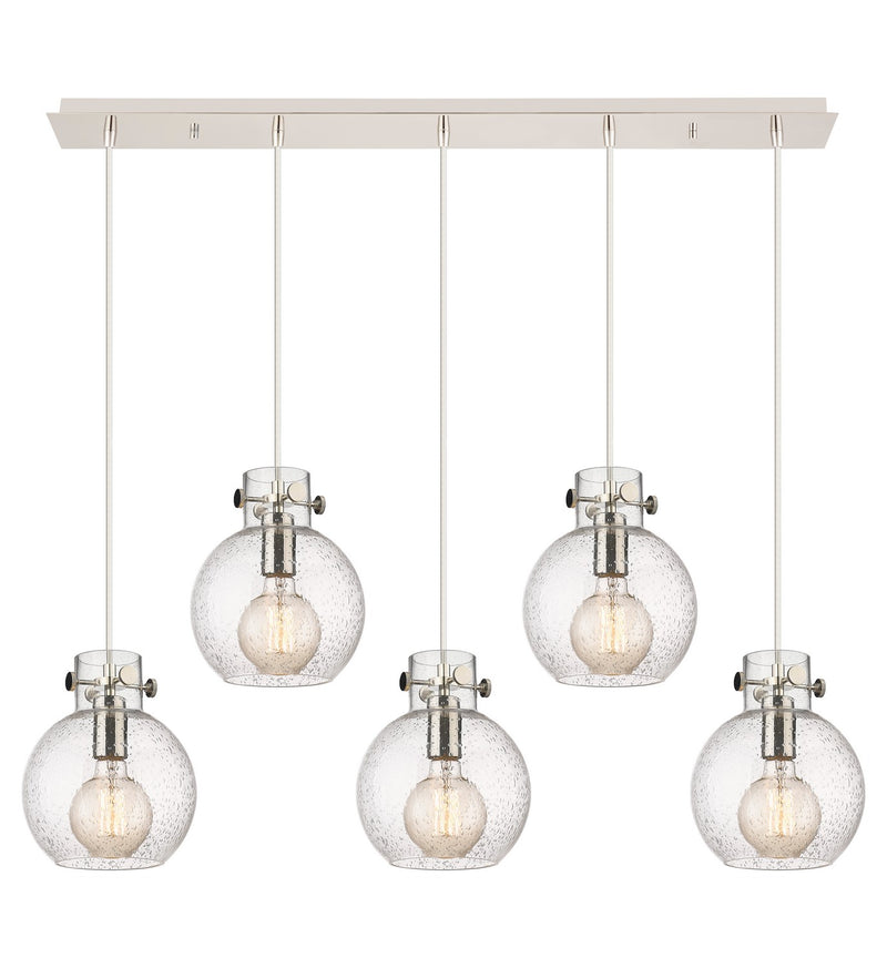 Innovations 125-410-1PS-PN-G410-8SDY Three Light Linear Pendant, Polished Nickel