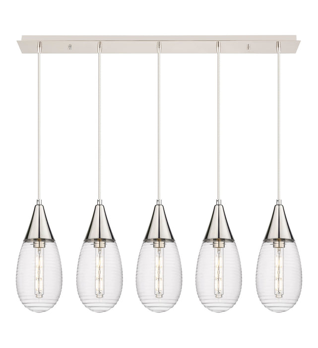 Innovations 125-450-1P-PN-G450-6CL LED Linear Pendant, Polished Nickel