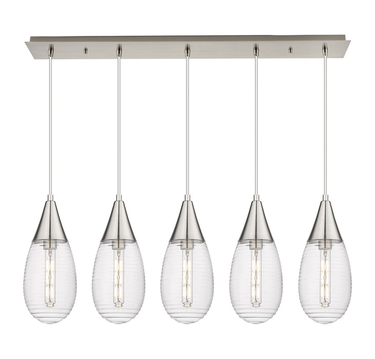 Innovations 125-450-1P-SN-G450-6SCL LED Linear Pendant, Brushed Satin Nickel