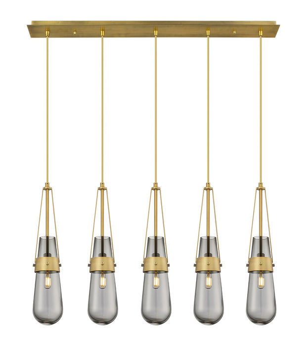 Innovations 125-452-1P-BB-G452-4SM LED Linear Pendant, Brushed Brass