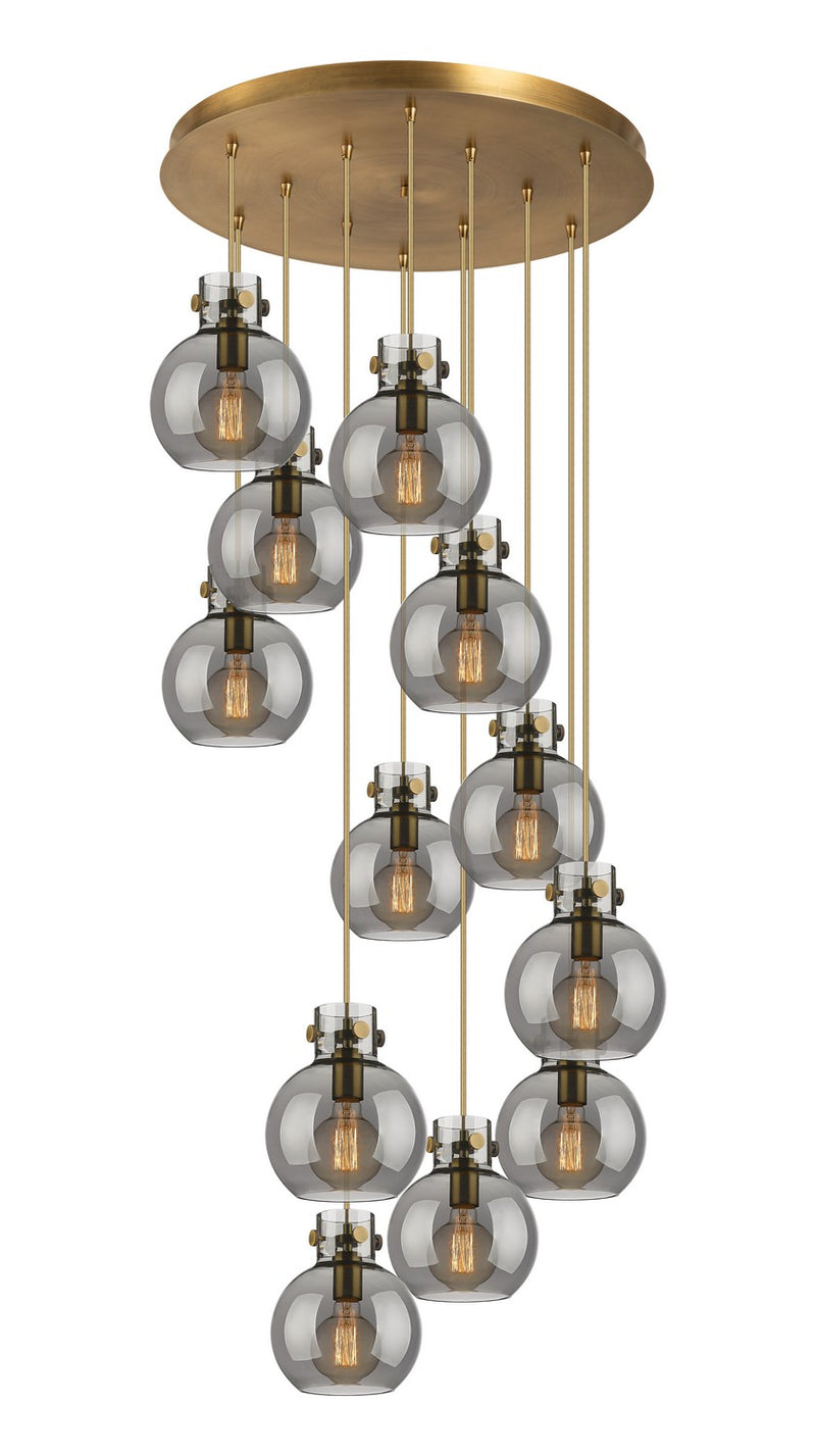 Innovations 126-410-1PS-BB-G410-8SM 12 Light Pendant, Brushed Brass