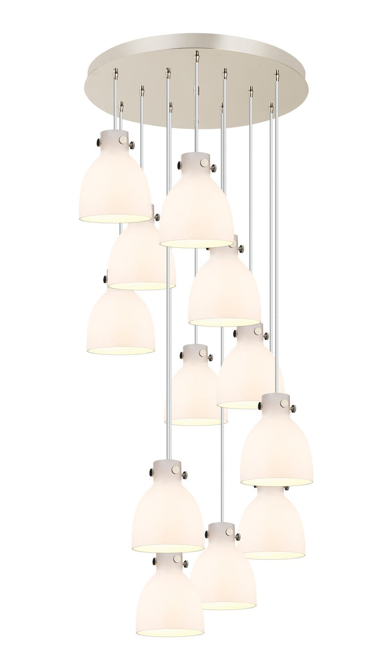 Innovations 126-410-1PS-PN-G412-8WH 12 Light Pendant, Polished Nickel