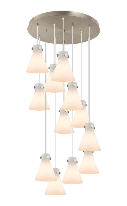Innovations 126-410-1PS-SN-G411-8WH 12 Light Pendant, Brushed Satin Nickel