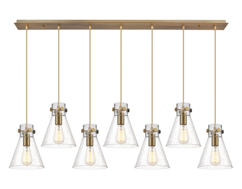 Innovations 127-410-1PS-BB-G411-8SDY One Light Linear Pendant, Brushed Brass