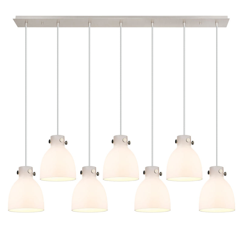 Innovations 127-410-1PS-PN-G412-8WH Four Light Linear Pendant, Polished Nickel