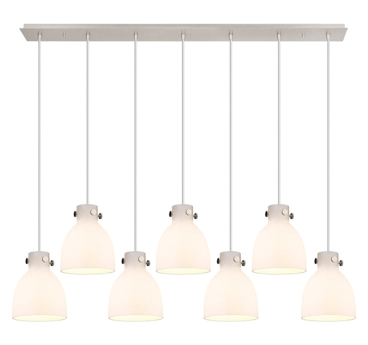 Innovations 127-410-1PS-PN-G412-8WH Four Light Linear Pendant, Polished Nickel