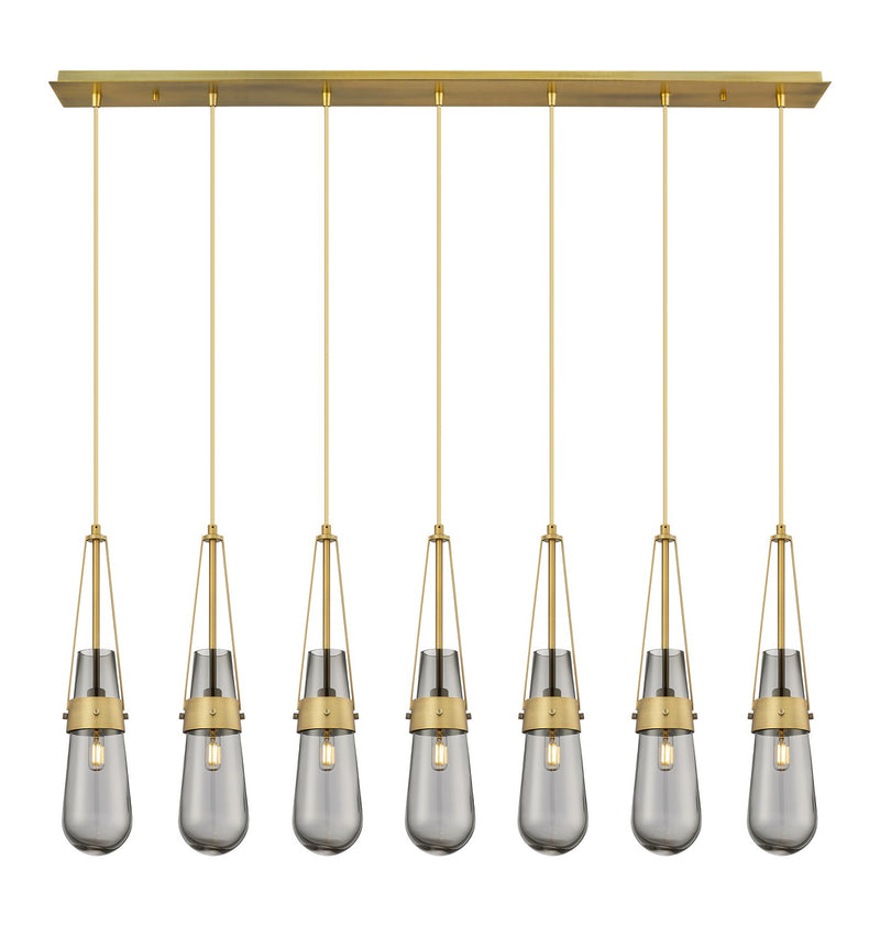 Innovations 127-452-1P-BB-G452-4SM LED Linear Pendant, Brushed Brass