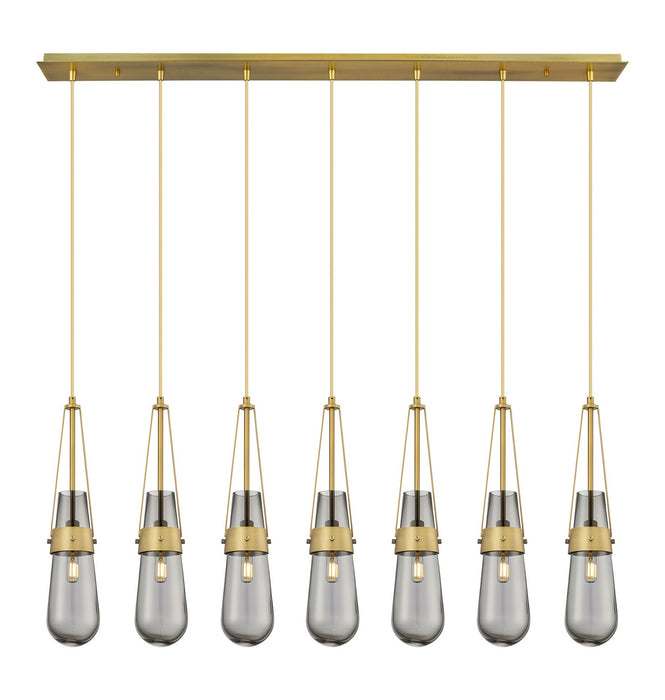 Innovations 127-452-1P-BB-G452-4SM LED Linear Pendant, Brushed Brass