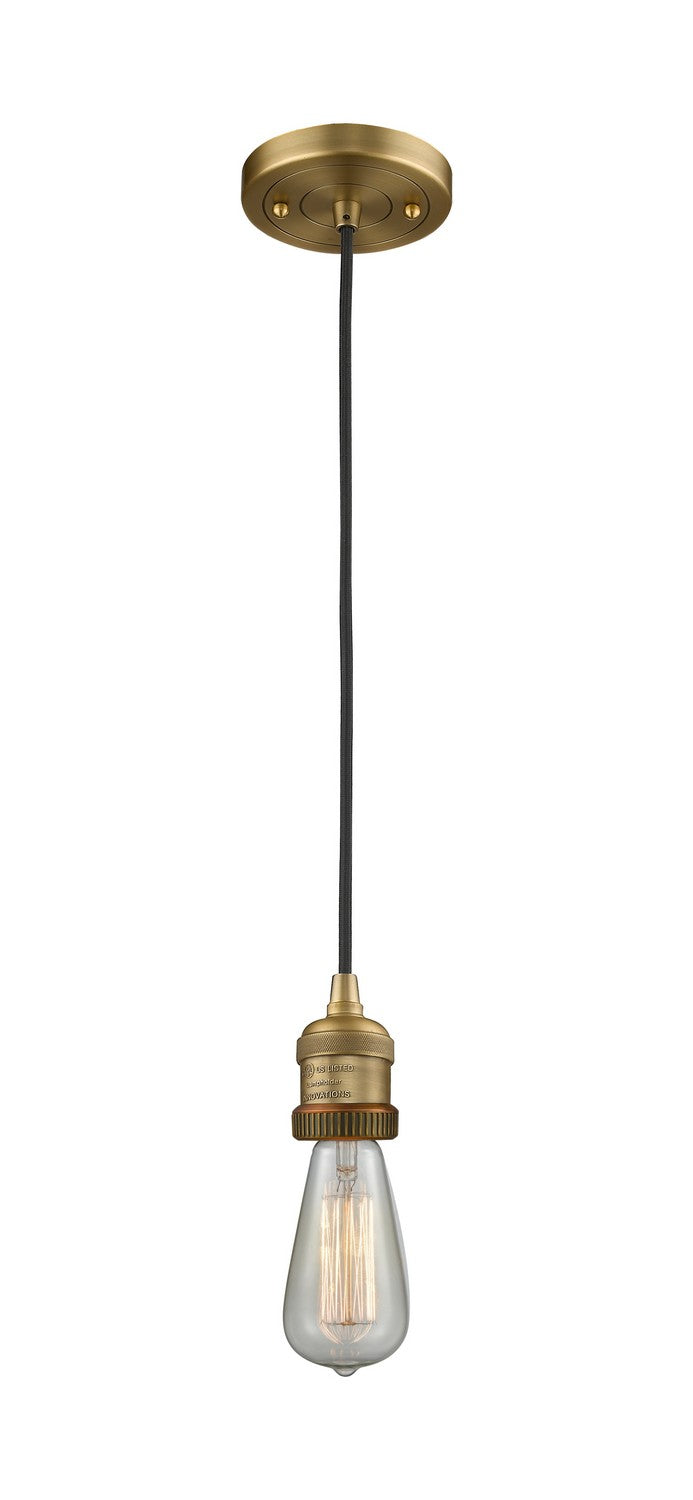Innovations 201C-BB One Light Mini Pendant, Brushed Brass