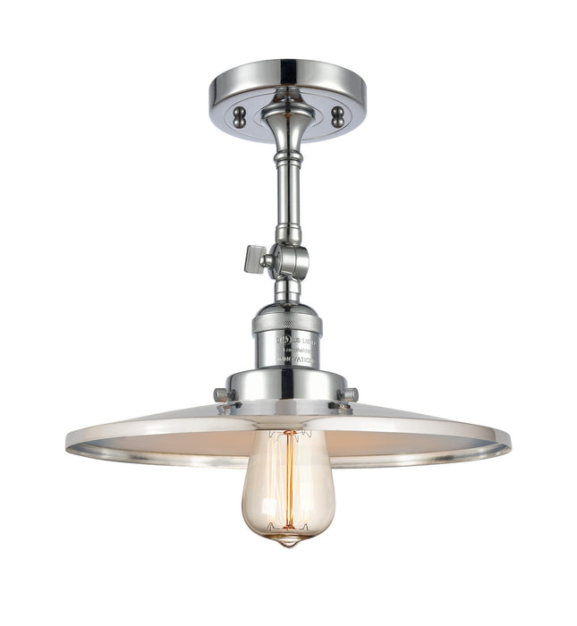 Innovations 201F-PC-MFR-PC-12 One Light Semi-Flush Mount, Polished Chrome