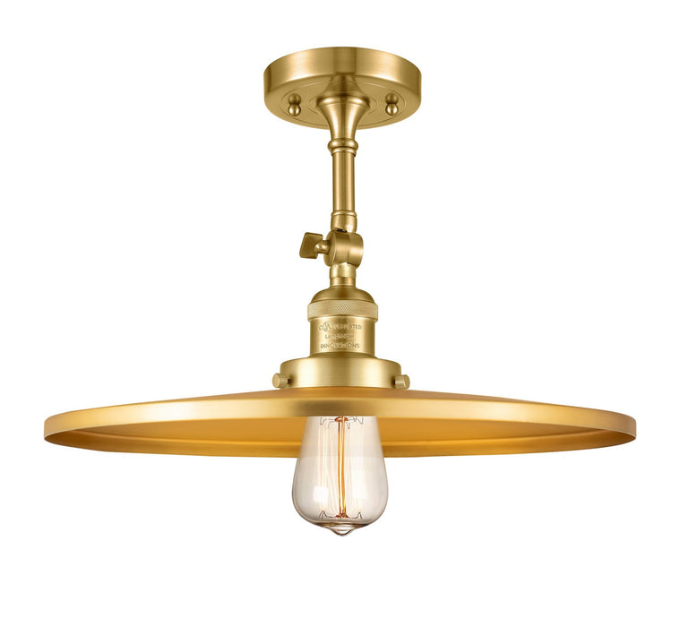 Innovations 201F-SG-MFR-SG-16 One Light Semi-Flush Mount, Satin Gold