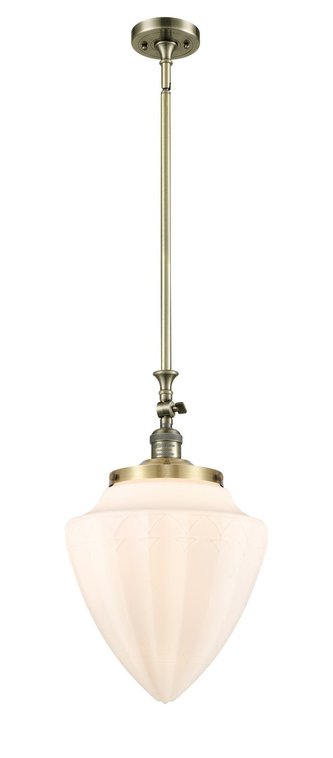 Innovations 206-AB-G661-12 One Light Mini Pendant, Antique Brass