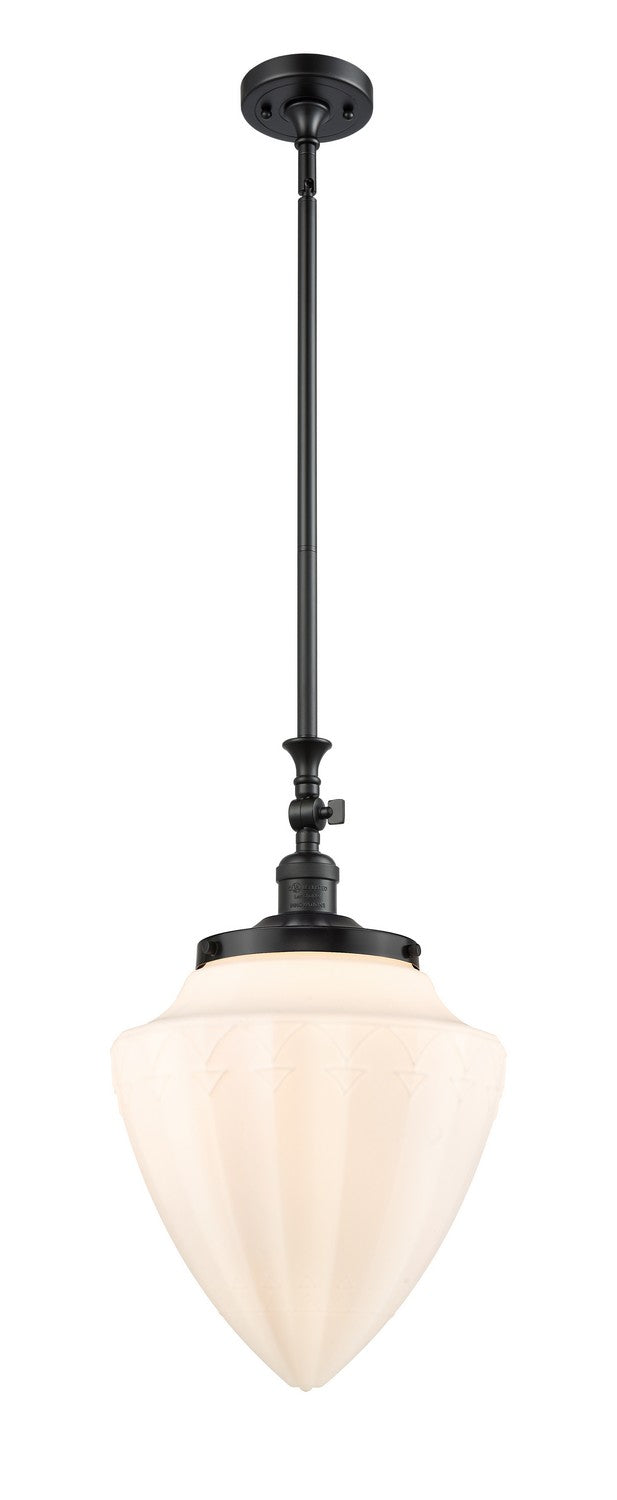 Innovations 206-BK-G661-12 One Light Mini Pendant, Matte Black