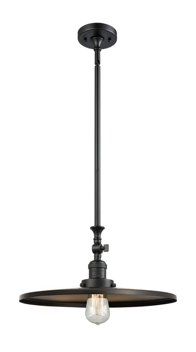 Innovations 206-BK-MFR-BK-16 One Light Mini Pendant, Matte Black