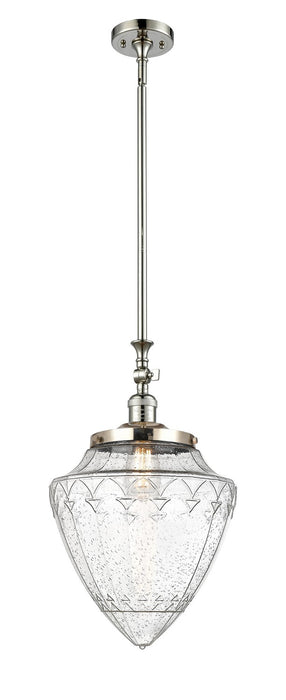 Innovations 206-PN-G664-12 One Light Mini Pendant, Polished Nickel