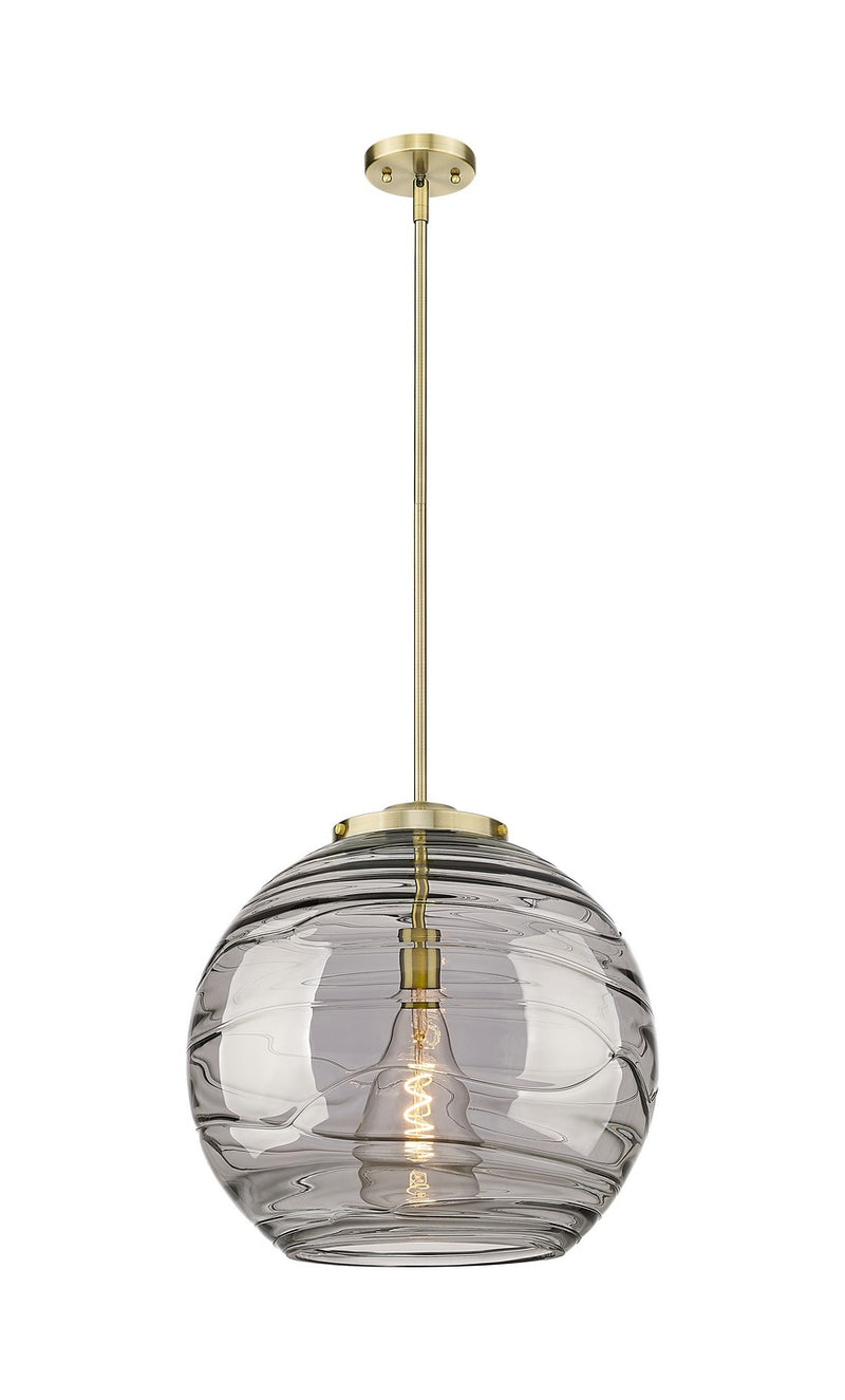 Innovations 221-1S-AB-G1213-18SM One Light Pendant, Antique Brass