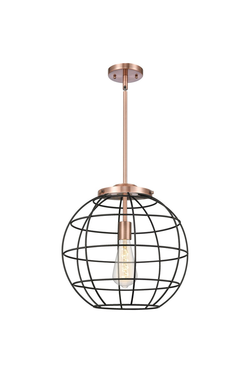 Innovations 221-1S-AC-CE-16-BK One Light Pendant, Antique Copper