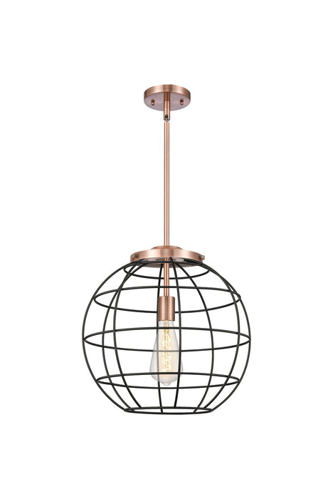 Innovations 221-1S-AC-CE-16-BK One Light Pendant, Antique Copper