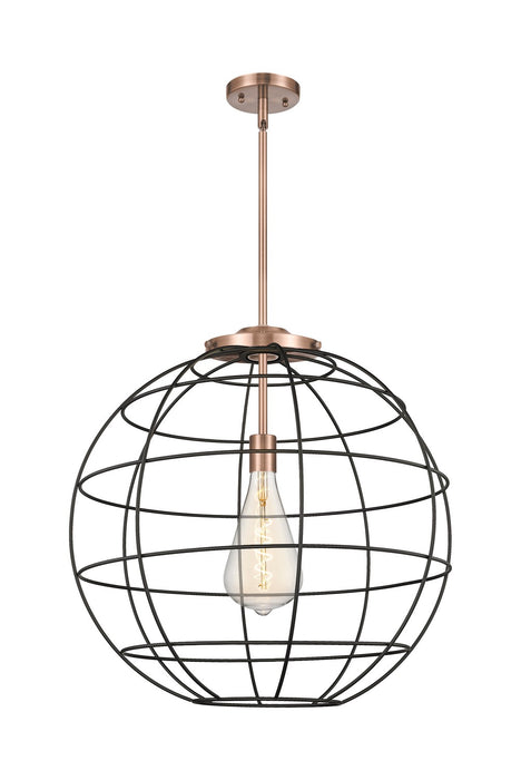 Innovations 221-1S-AC-CE-22-BK One Light Pendant, Antique Copper