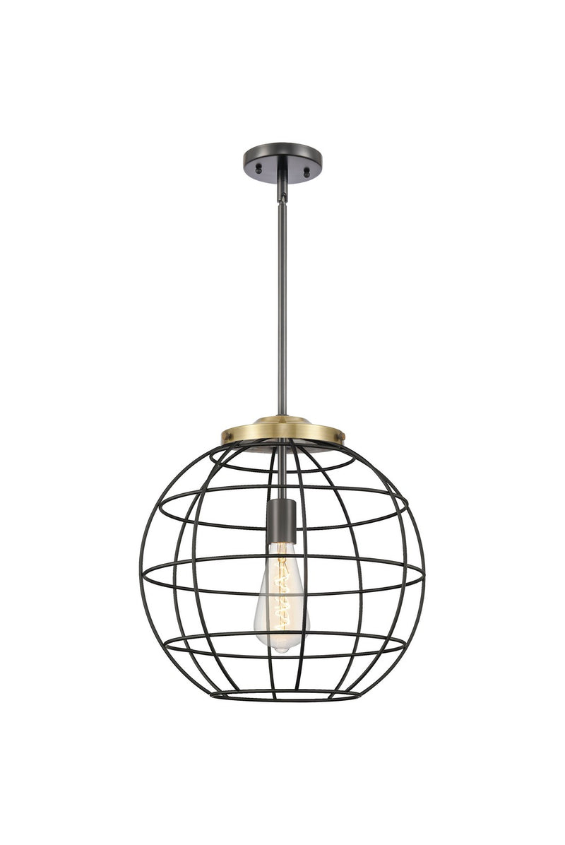 Innovations 221-1S-BAB-CE-16-BK One Light Pendant, Black Antique Brass