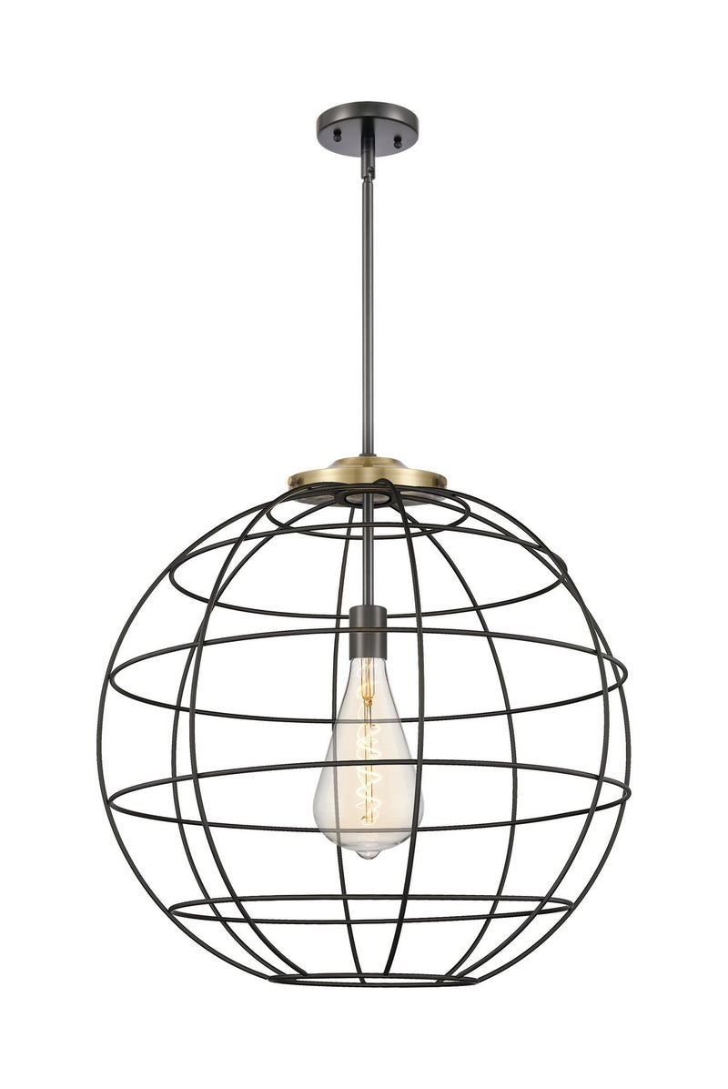Innovations 221-1S-BAB-CE-22-BK One Light Pendant, Black Antique Brass