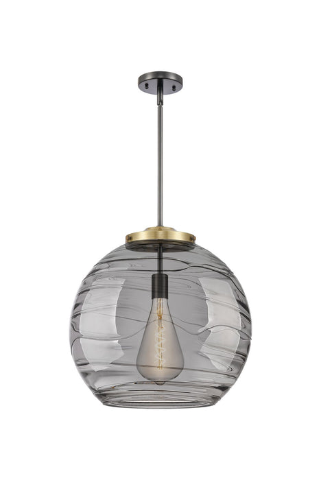 Innovations 221-1S-BAB-G1213-18SM One Light Pendant, Black Antique Brass