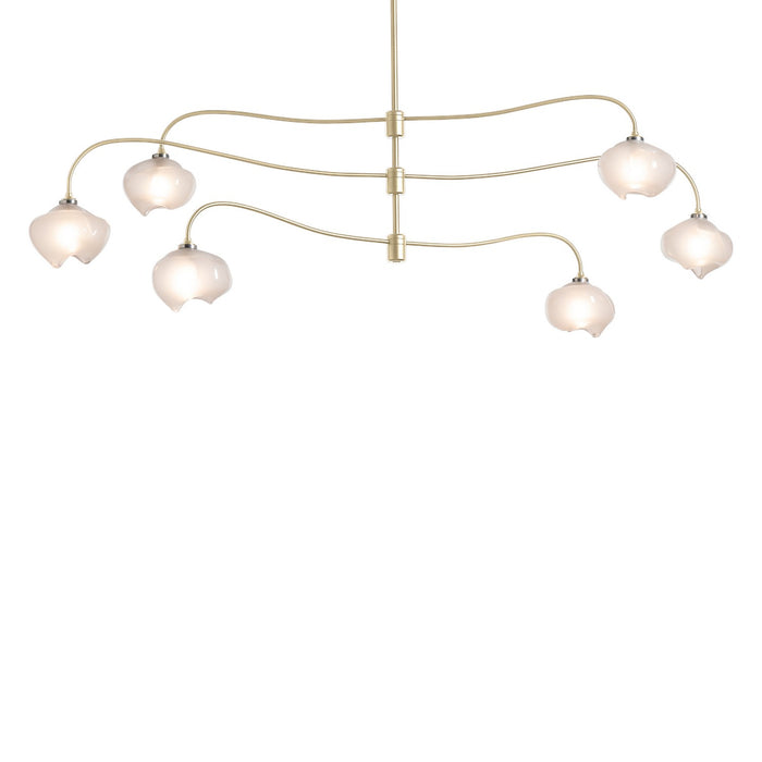 Hubbardton Forge 136357-SKT-MULT-86-FD0710 Six Light Pendant, Modern Brass