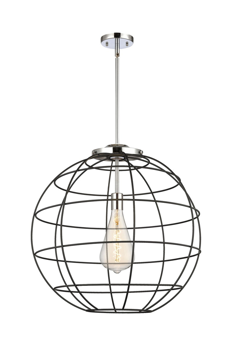 Innovations 221-1S-PC-CE-22-BK One Light Pendant, Polished Chrome