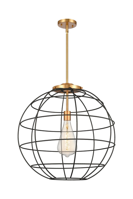 Innovations 221-1S-SG-CE-22-BK One Light Pendant, Satin Gold
