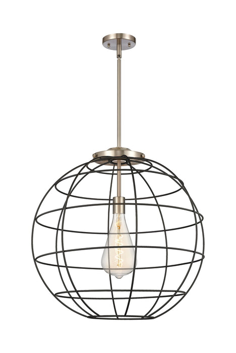 Innovations 221-1S-SN-CE-22-BK One Light Pendant, Satin Nickel