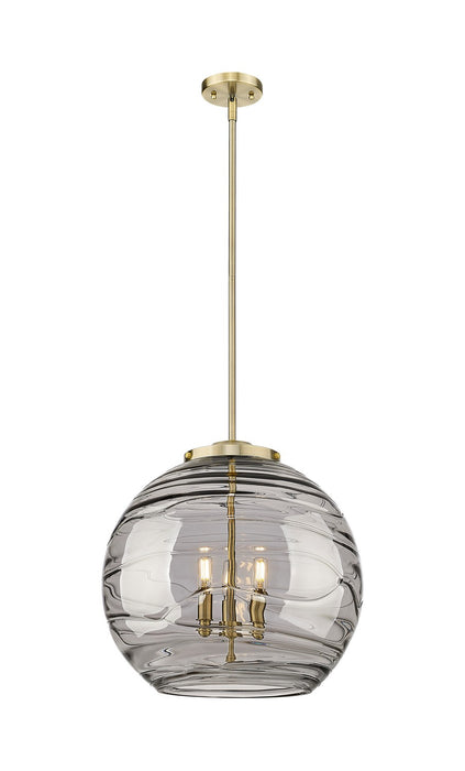 Innovations 221-3S-AB-G1213-18SM Three Light Pendant, Antique Brass
