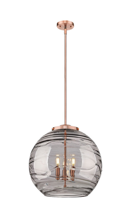 Innovations 221-3S-AC-G1213-18SM Three Light Pendant, Antique Copper