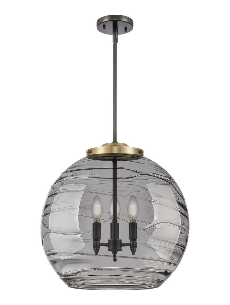 Innovations 221-3S-BAB-G1213-18SM Three Light Pendant, Black Antique Brass