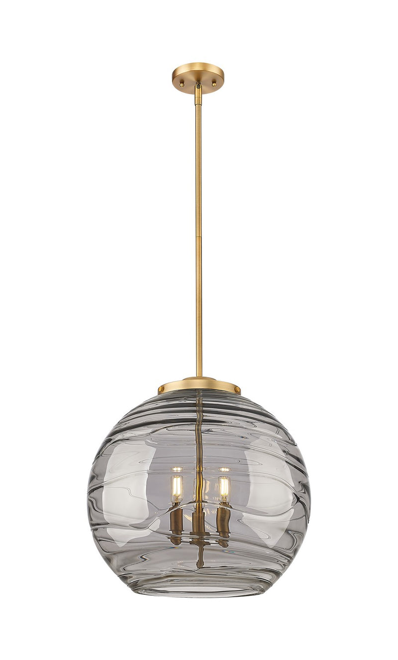 Innovations 221-3S-BB-G1213-18SM Three Light Pendant, Brushed Brass