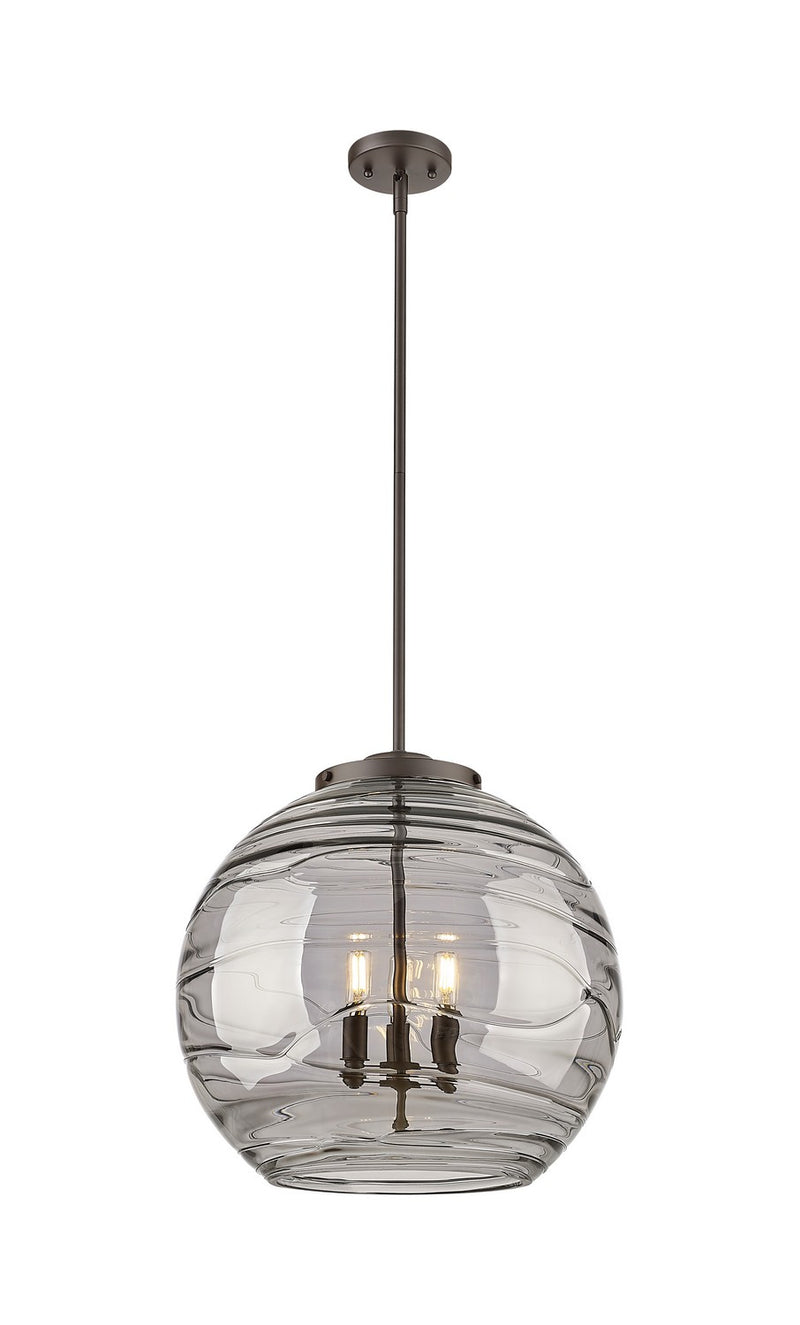 Innovations 221-3S-OB-G1213-18SM Three Light Pendant, Oil Rubbed Bronze