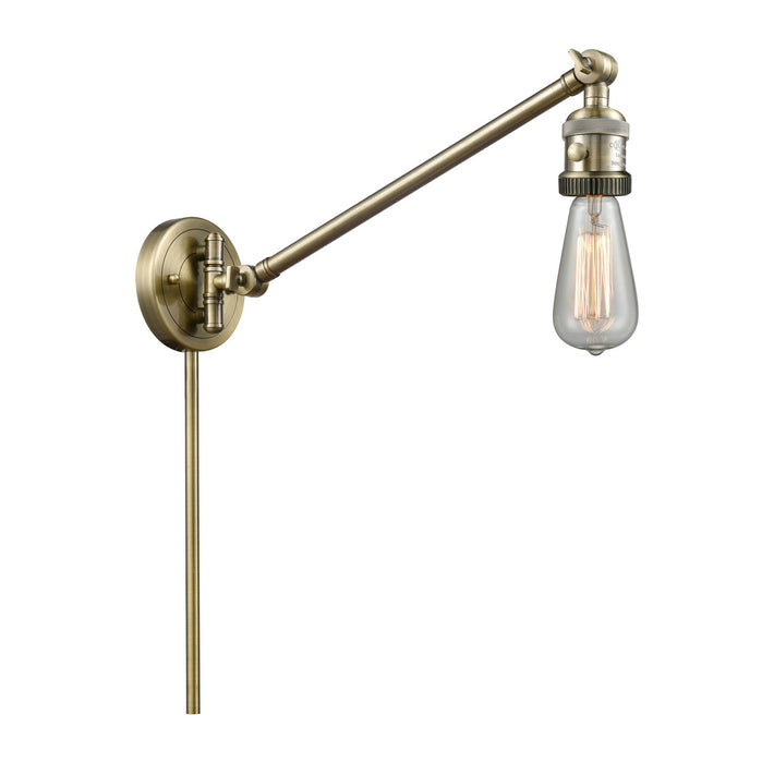 Innovations 237-AB One light Swing Arm With Switch, Antique Brass