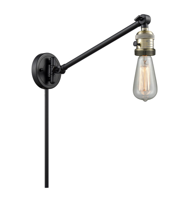 Innovations 237-BAB One light Swing Arm With Switch, Black Antique Brass