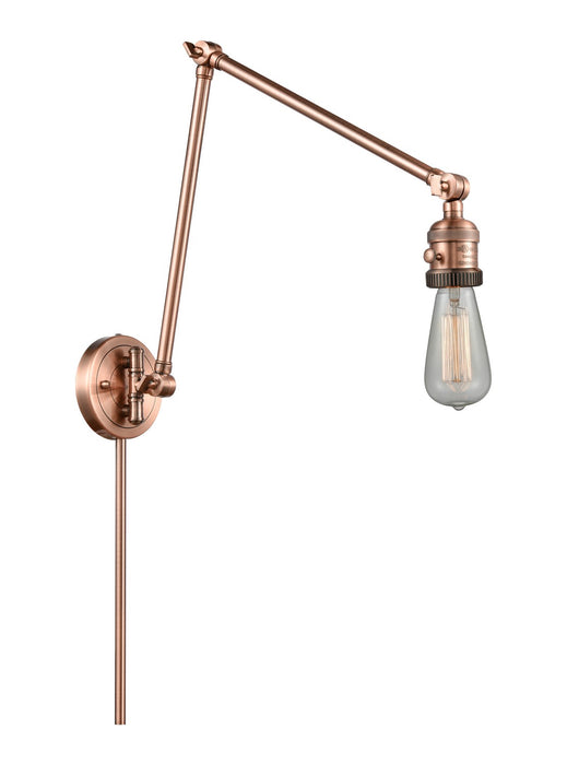 Innovations 238-AC One Light Swing Arm Lamp, Antique Copper
