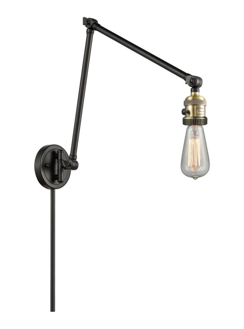 Innovations 238-BAB One Light Swing Arm Lamp, Black Antique Brass