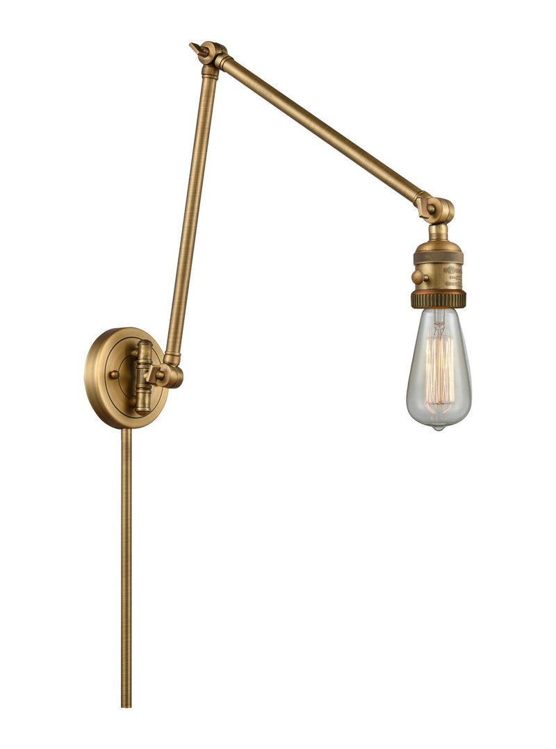 Innovations 238-BB One Light Swing Arm Lamp, Brushed Brass