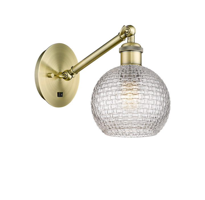 Innovations 317-1W-AB-G122C-6CL One Light Wall Sconce, Antique Brass