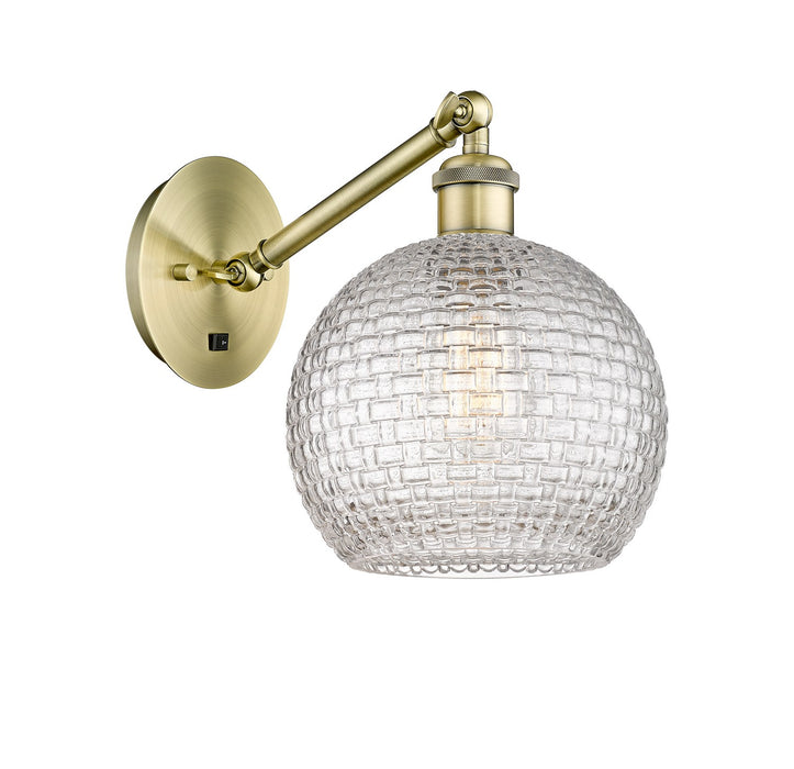 Innovations 317-1W-AB-G122C-8CL One Light Wall Sconce, Antique Brass