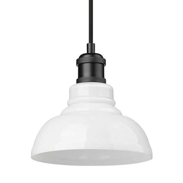 Golden 0305-S BLK-VMG One Light Pendant, Matte Black