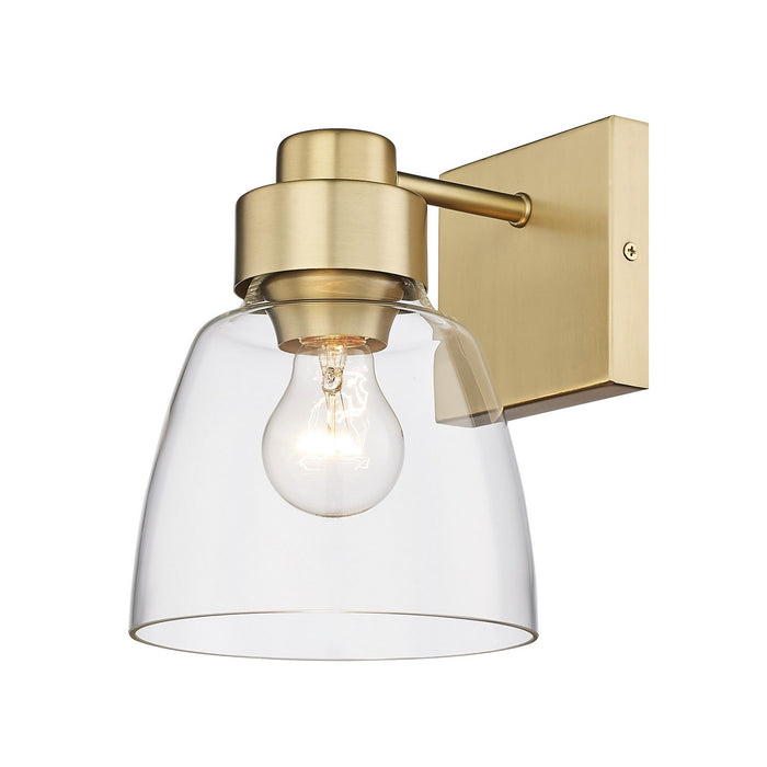 Golden 0314-1W BCB-CLR One Light Wall Sconce, Brushed Champagne Bronze