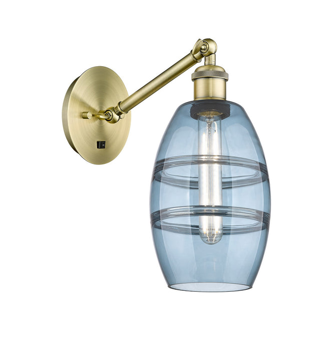 Innovations 317-1W-AB-G557-6BL One Light Wall Sconce, Antique Brass