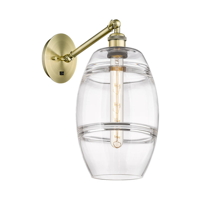 Innovations 317-1W-AB-G557-8CL One Light Wall Sconce, Antique Brass