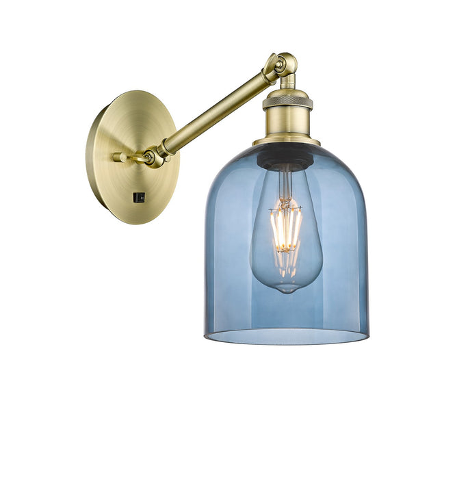 Innovations 317-1W-AB-G558-6BL One Light Wall Sconce, Antique Brass