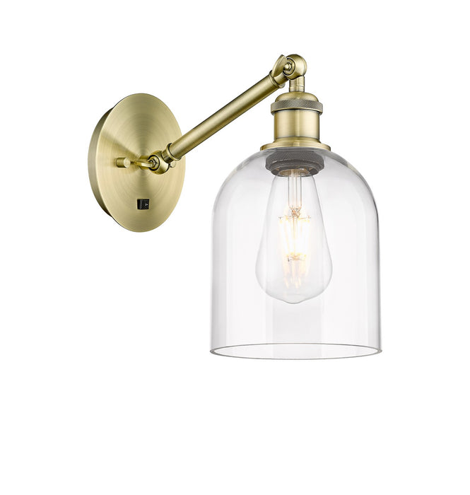 Innovations 317-1W-AB-G558-6CL One Light Wall Sconce, Antique Brass