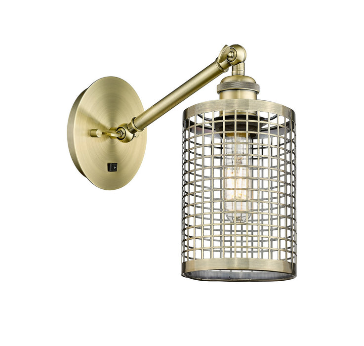 Innovations 317-1W-AB-M18-AB LED Wall Sconce, Antique Brass