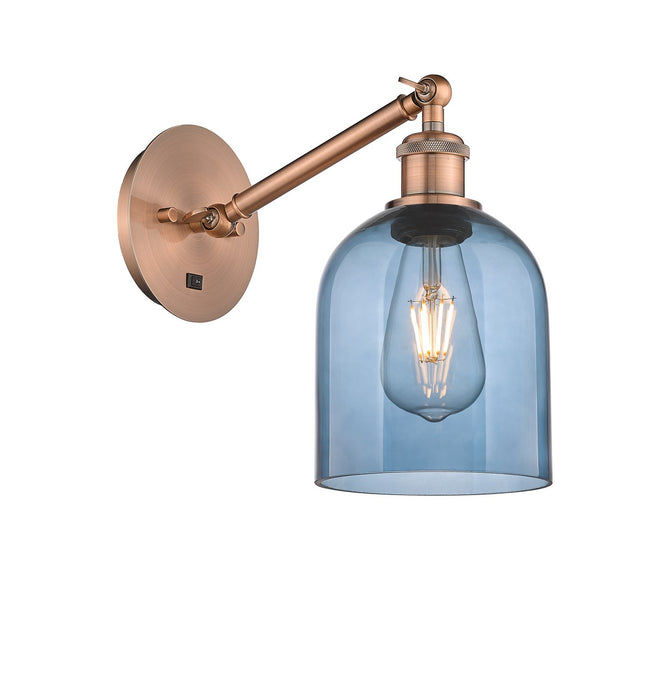 Innovations 317-1W-AC-G558-6BL One Light Wall Sconce, Antique Copper